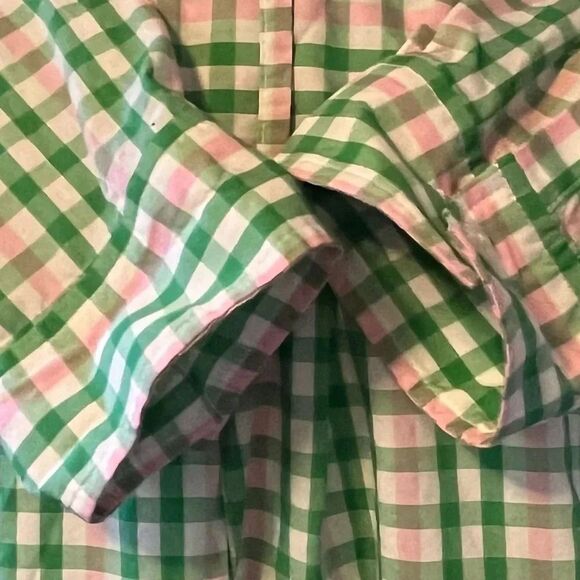 Macy's On 34th Plaid Button Down Long Sleeve Shirt Green Pink Size XL - Picture 3 of 6